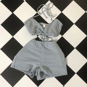 2pc lounge set Blue and Nude colors available